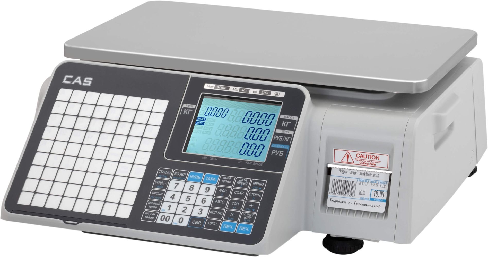 Весы с печатью этикеток Cas CL3000J-06B (TCP/IP)