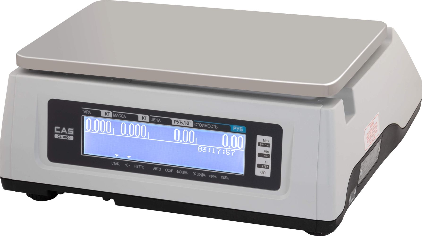 Весы с печатью этикеток Cas CL3000-6B (TCP/IP)