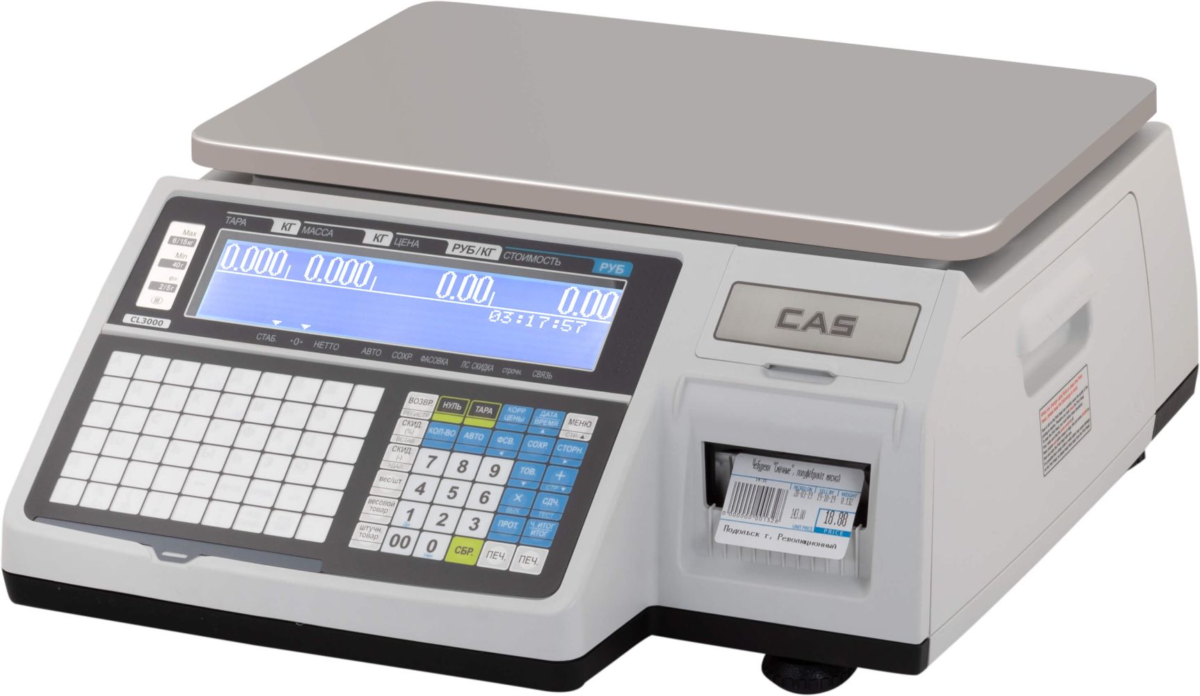 Весы с печатью этикеток Cas CL3000-6B (TCP/IP)